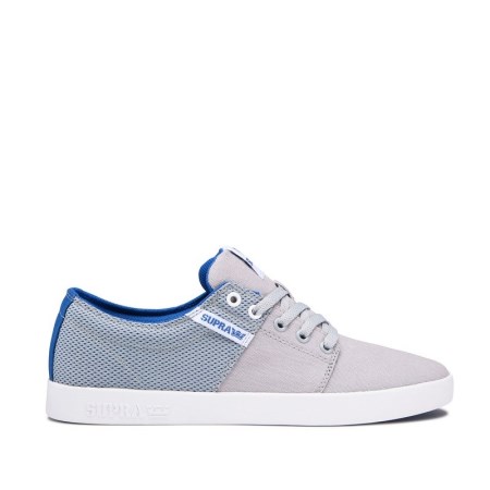 Supra Stacks II Womens Low Tops Shoes Grey/Blue UK 96SOT